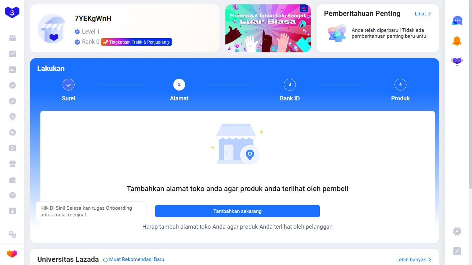 dashboard lazada seller center
