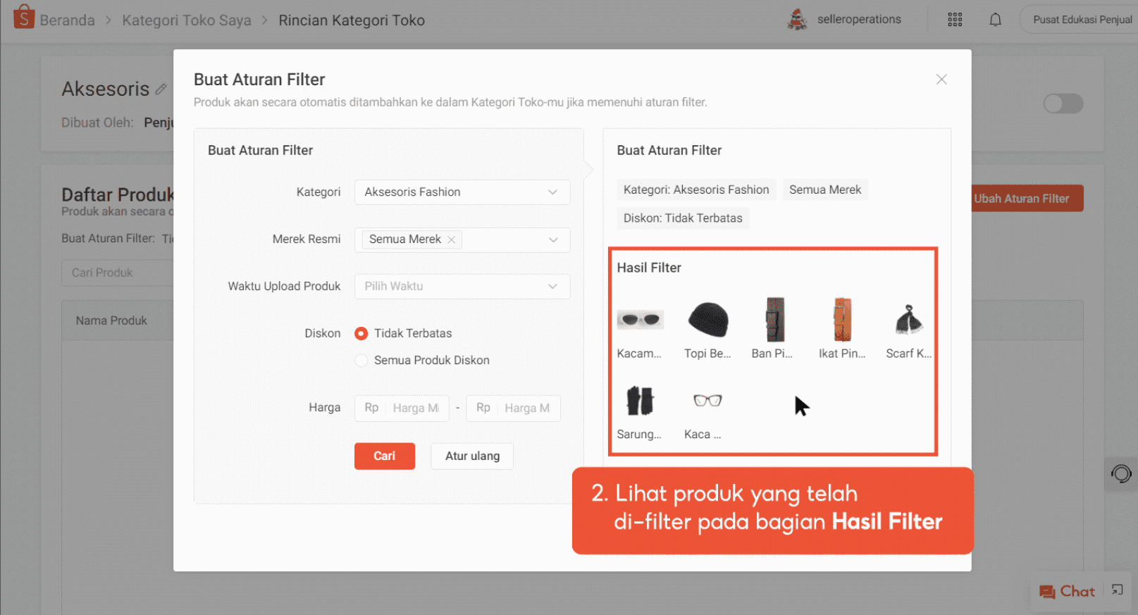 lihat hasil filte produk
