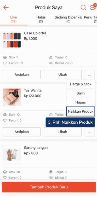 cara menaikkan produk di shopee otomatis