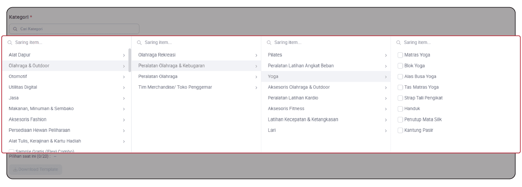 kesalahan produk di lazada