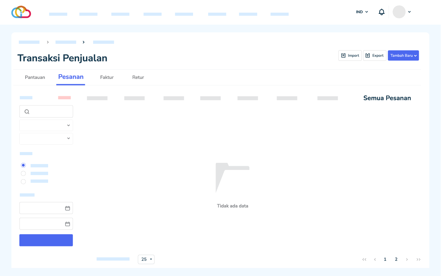 Import Pesanan Massal