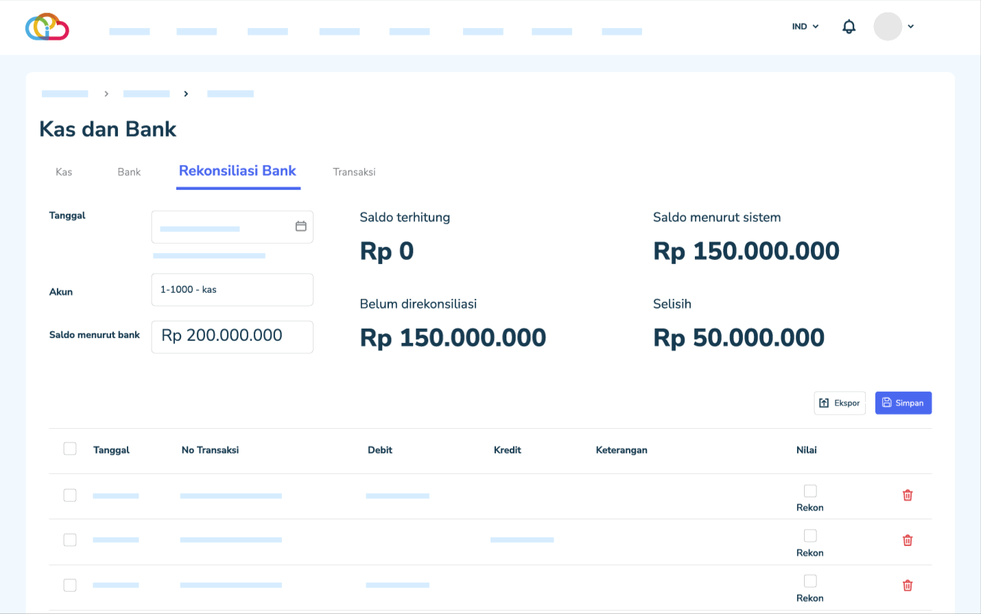 Rekonsiliasi Bank