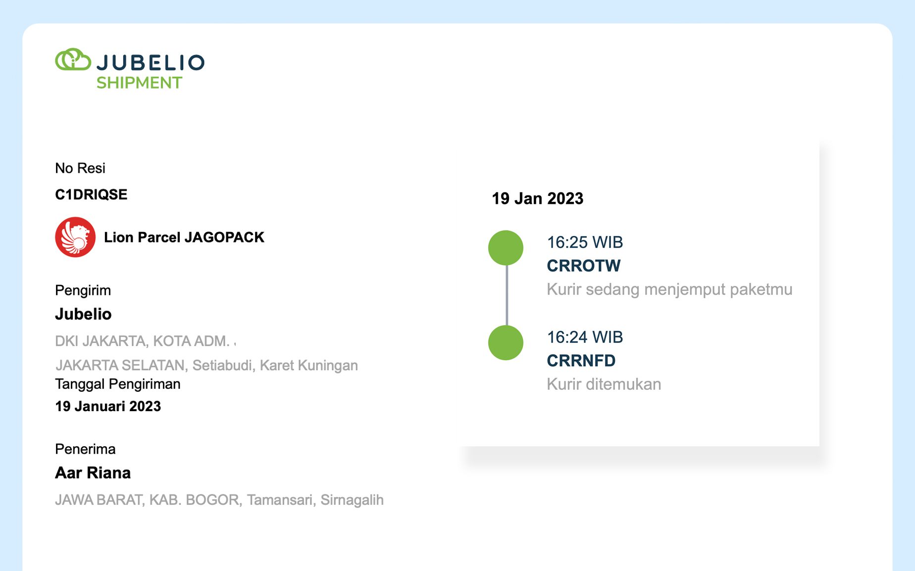 Layanan Penjemputan Barang