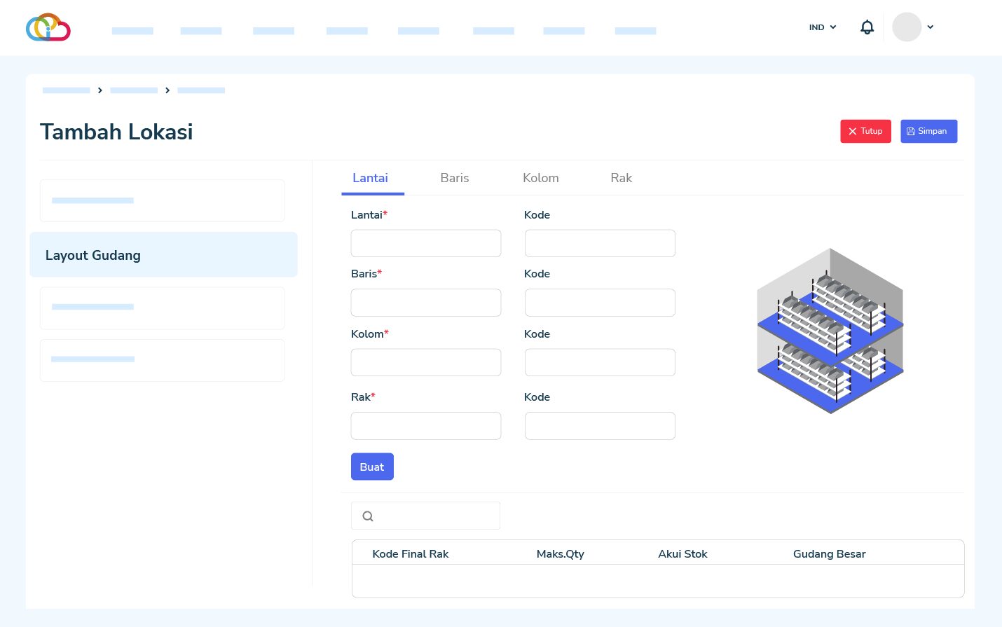 Manajemen Lokasi Gudang