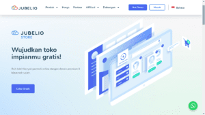 cara membuat website gratis jubelio store