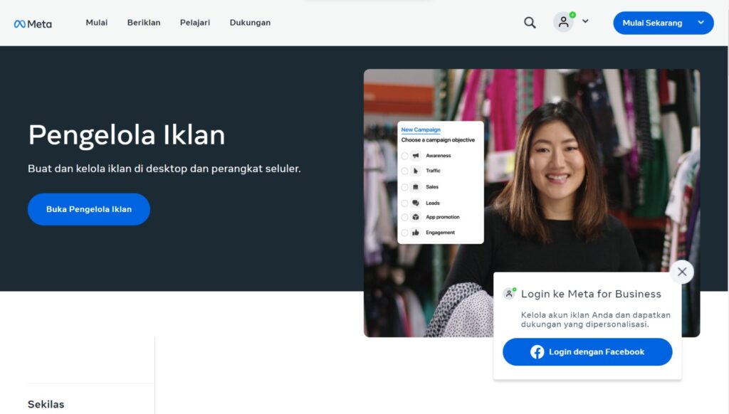 cara iklan instagram di facebook ads manager