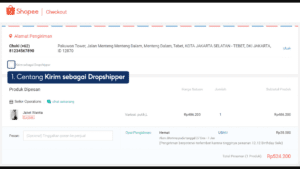 cara mengirim barang dropship di Shopee