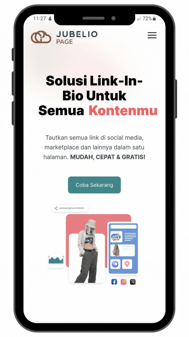 cara membuat link in bio Linktree
