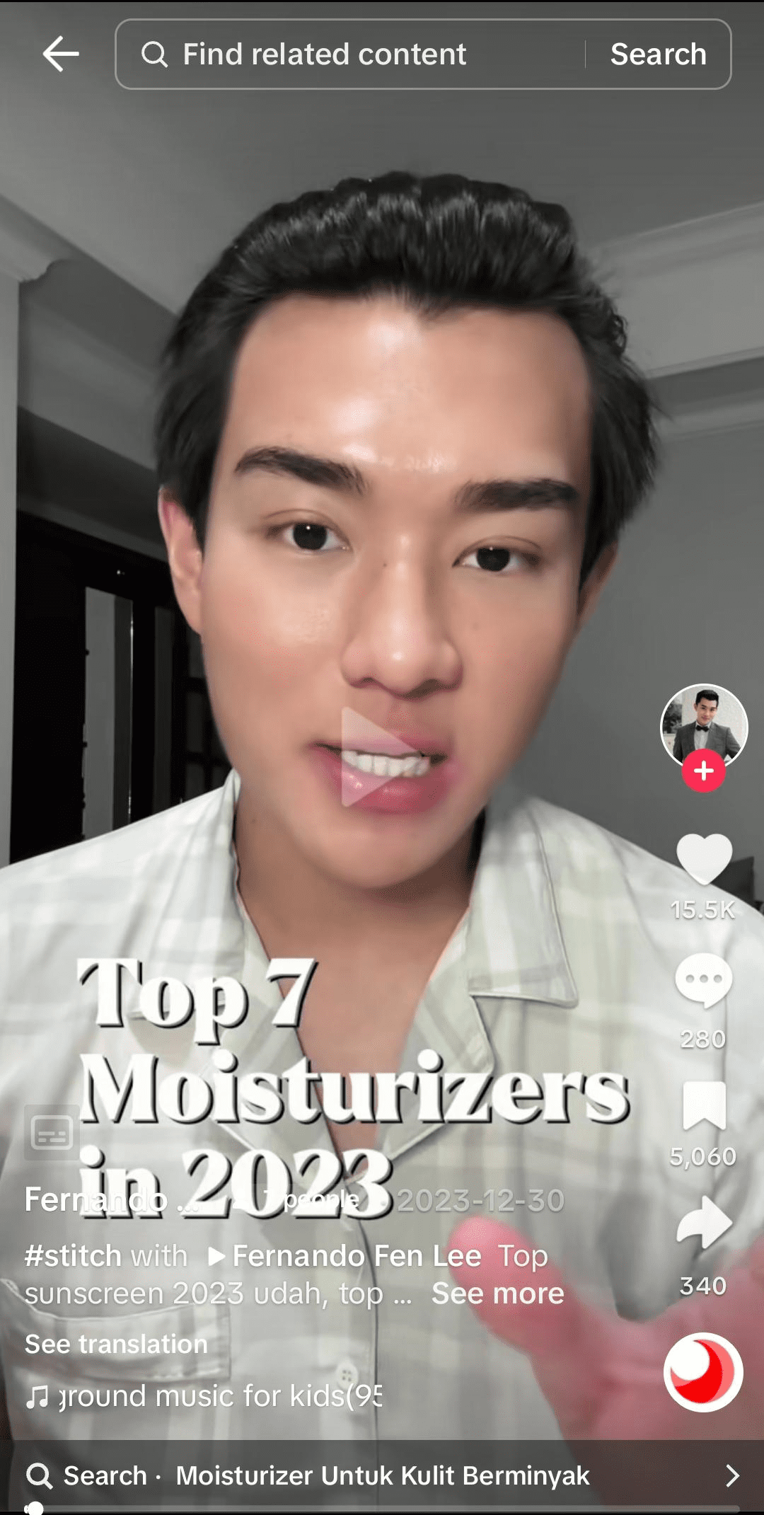 Contoh konten TikTok