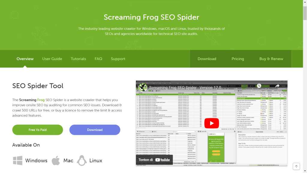 screaming frog seo spider