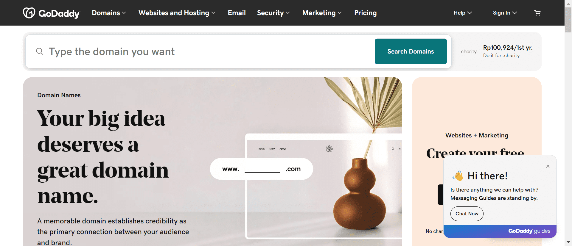 platform toko online Go Daddy